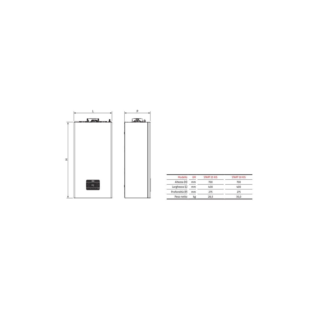 CALDAIA RIELLO START 25 KIS A CONDENSAZIONE 25 KW GPL