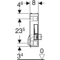 MODULO SANITARIO GEBERIT COMBIFIX PER BIDET SOSPESI 8 CM IN ACCIAIO...