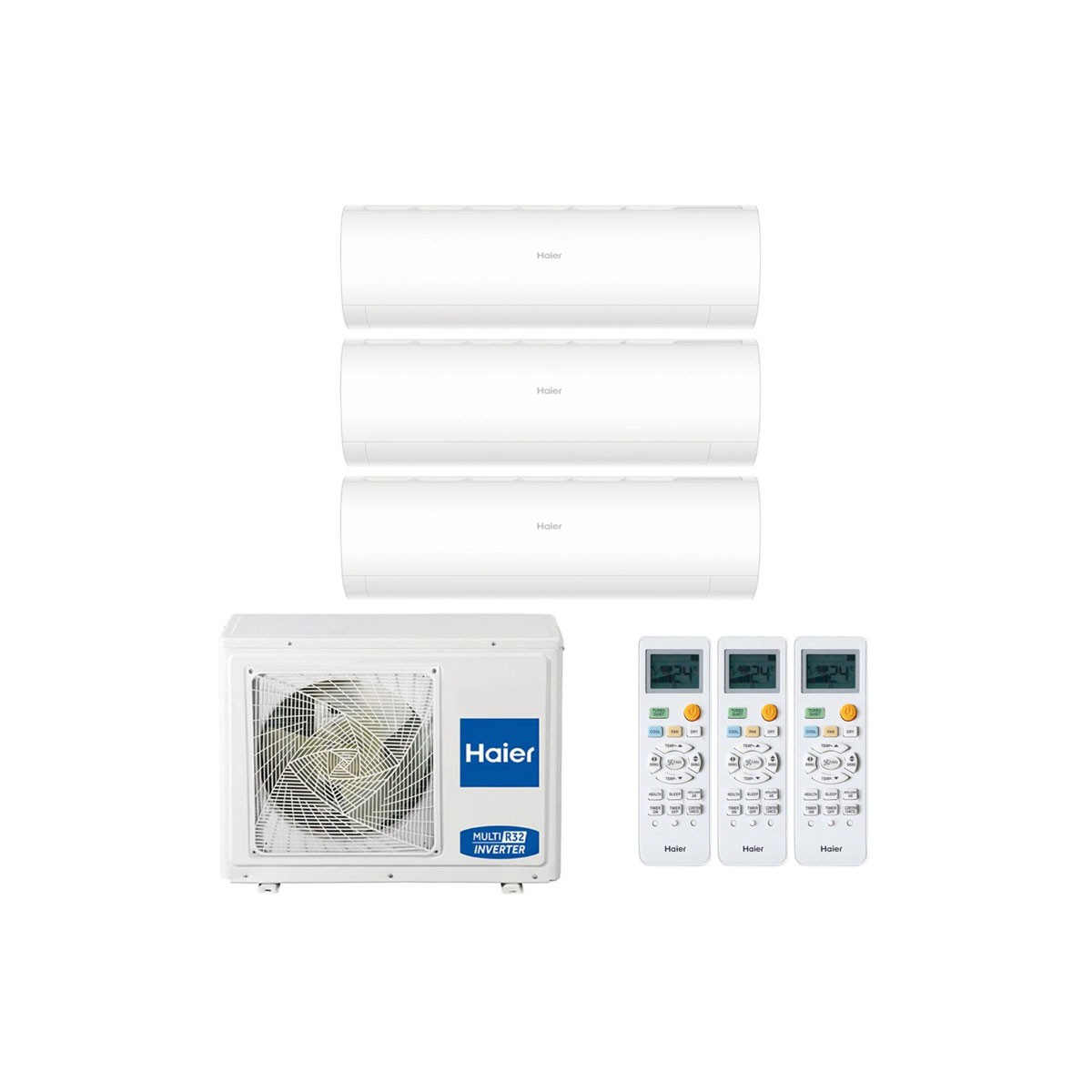 CONDIZIONATORE HAIER PEARL TRIAL SPLIT 7000+9000+12000 BTU INVERTER R32 3U70S2SR5FA A++ WIFI