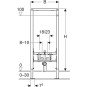 MODULO SANITARIO GEBERIT DUOFIX PER BIDET 112 CM IN ACCIAIO | Clima...