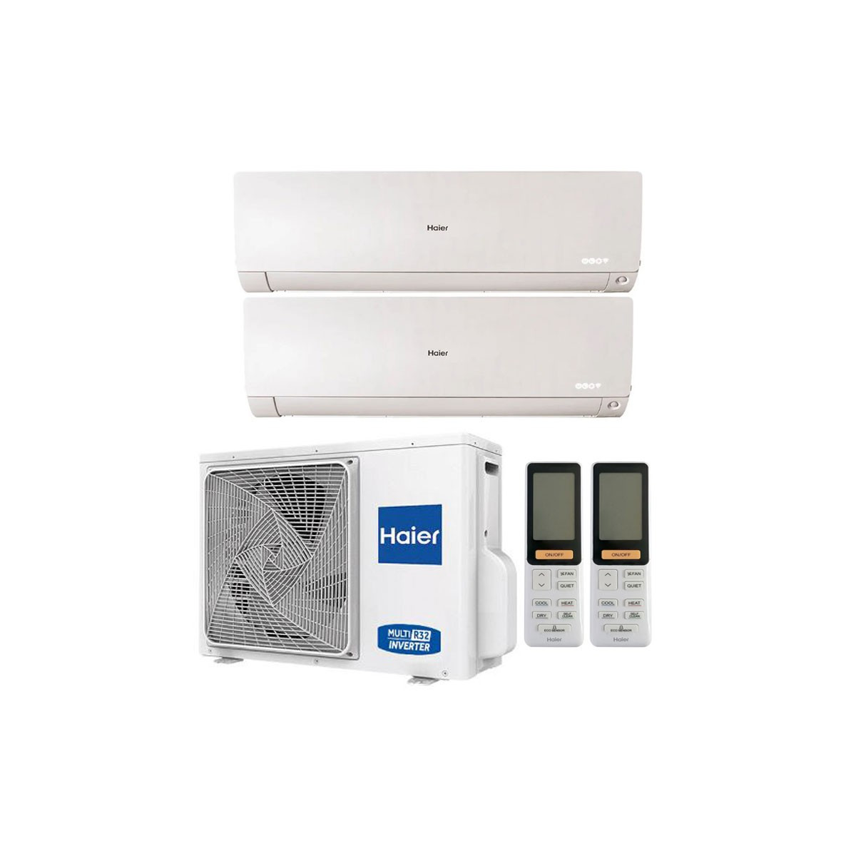 CONDIZIONATORE HAIER FLEXIS PLUS DUAL SPLIT 7000+7000 BTU INVERTER R32 2U40S2SM1FA A++ WIFI