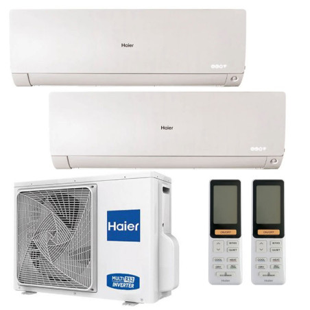 CONDIZIONATORE HAIER FLEXIS PLUS DUAL SPLIT 7000+12000 BTU INVERTER R32 2U50S2SM1FA A++ WIFI