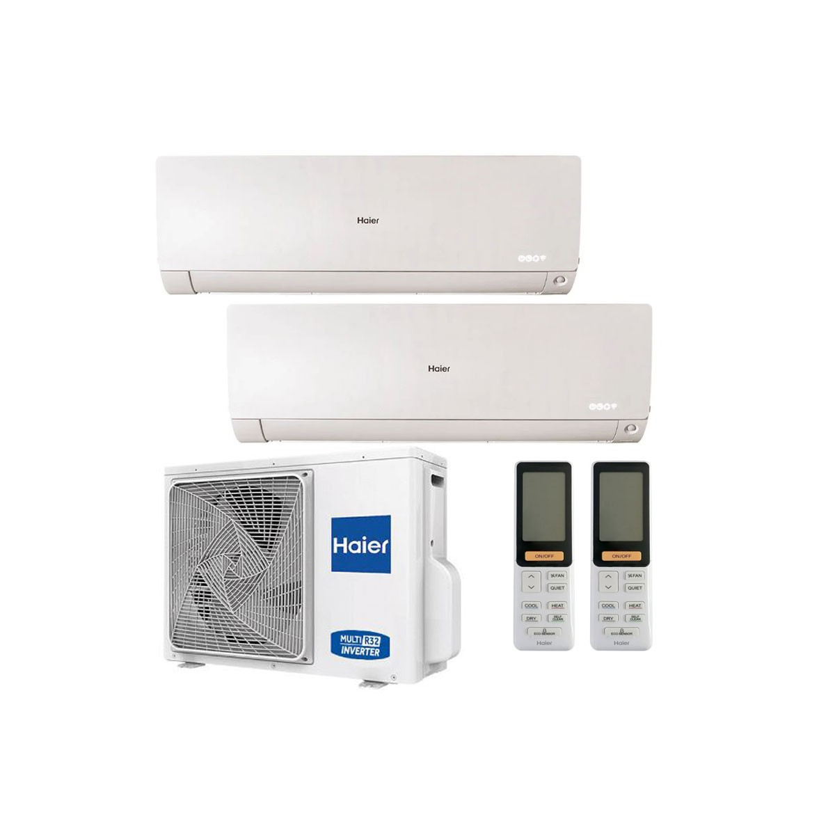 CONDIZIONATORE HAIER FLEXIS PLUS DUAL SPLIT 15000+15000 BTU INVERTER R32 2U50S2SM1FA A++ WIFI