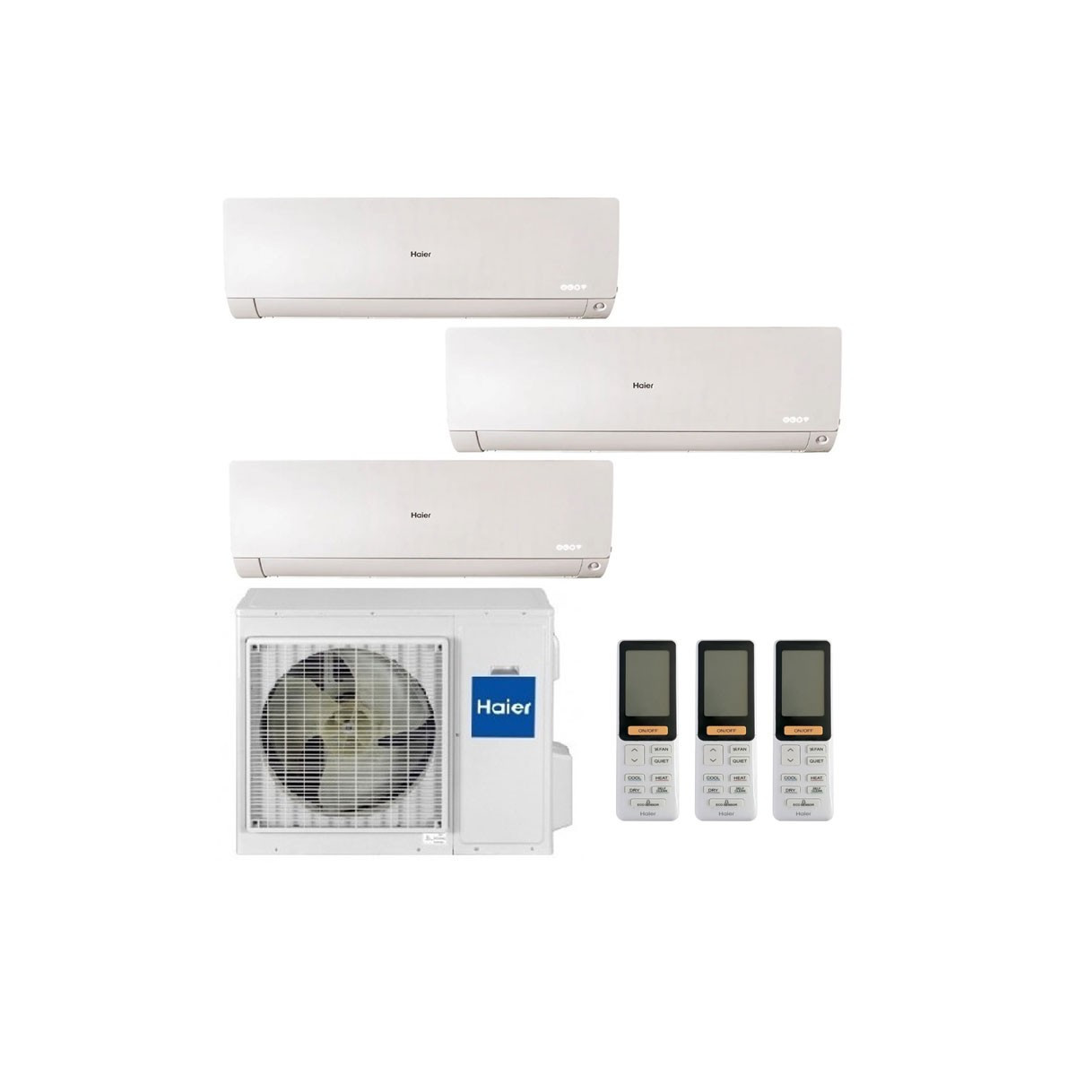 CONDIZIONATORE HAIER FLEXIS PLUS TRIAL SPLIT 7000+7000+7000 BTU INVERTER R32 3U55S2SR5FA A++ WIFI