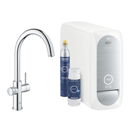 MISCELATORE LAVELLO GROHE BLUE HOME CON SISTEMA FILTRANTE DELL'ACQU