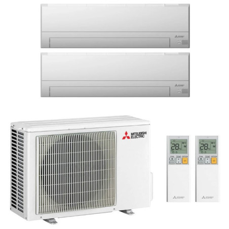 CONDIZIONATORE MITSUBISHI MSZ-BT DUAL SPLIT 7000+7000 BTU INVERTER R32 MXZ-2F33VF A++ WIFI