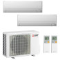 CONDIZIONATORE MITSUBISHI MSZ-BT DUAL SPLIT 7000+7000 BTU INVERTER R32 MXZ-2F53VF A+++ WIFI