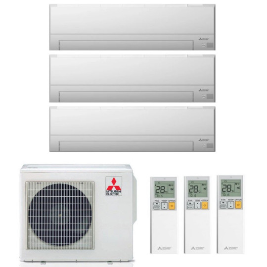 CONDIZIONATORE MITSUBISHI MSZ-BT TRIAL SPLIT 9000+9000+12000 BTU INVERTER R32 MXZ-3F54VF A+++ WIFI