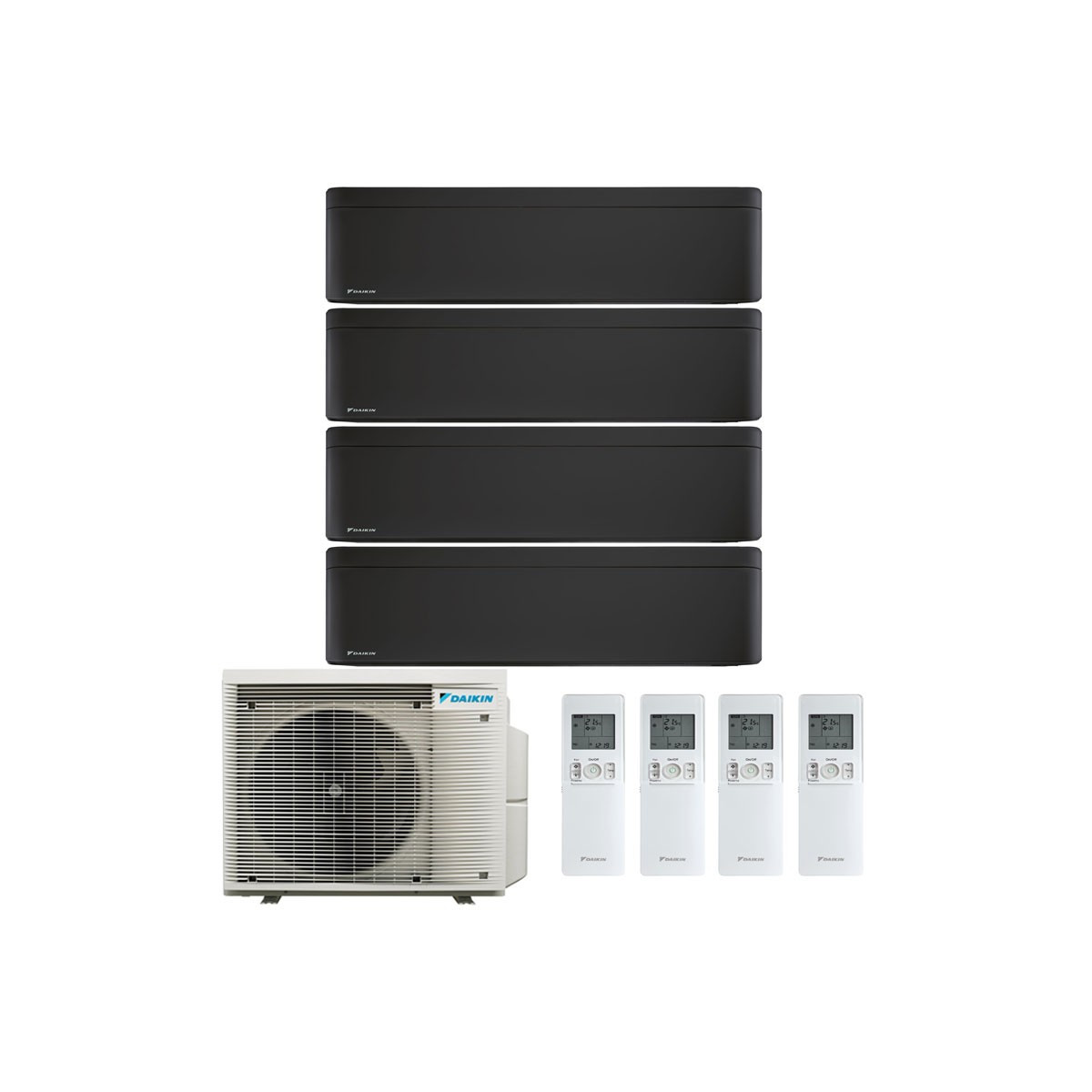 CONDIZIONATORE DAIKIN STYLISH BLACK QUADRI SPLIT 9000+9000+9000+9000 BTU INVERTER R32 4MXM68 A+++ WIFI