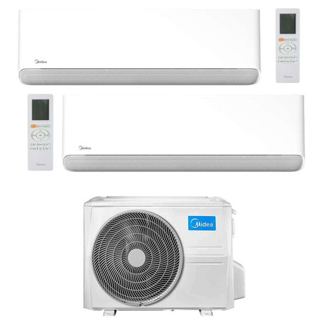 CONDIZIONATORE MIDEA BREEZELESS E DUAL SPLIT 9000+12000 BTU INVERTE...