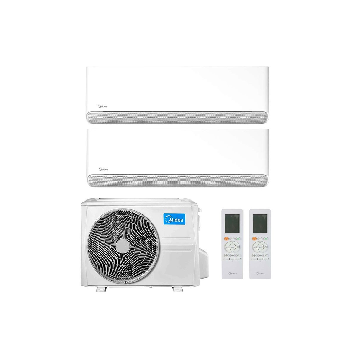 CONDIZIONATORE MIDEA BREEZELESS E DUAL SPLIT 9000+12000 BTU INVERTE...