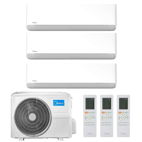 CONDIZIONATORE MIDEA BREEZELESS E TRIAL SPLIT 9000+9000+9000 BTU IN...