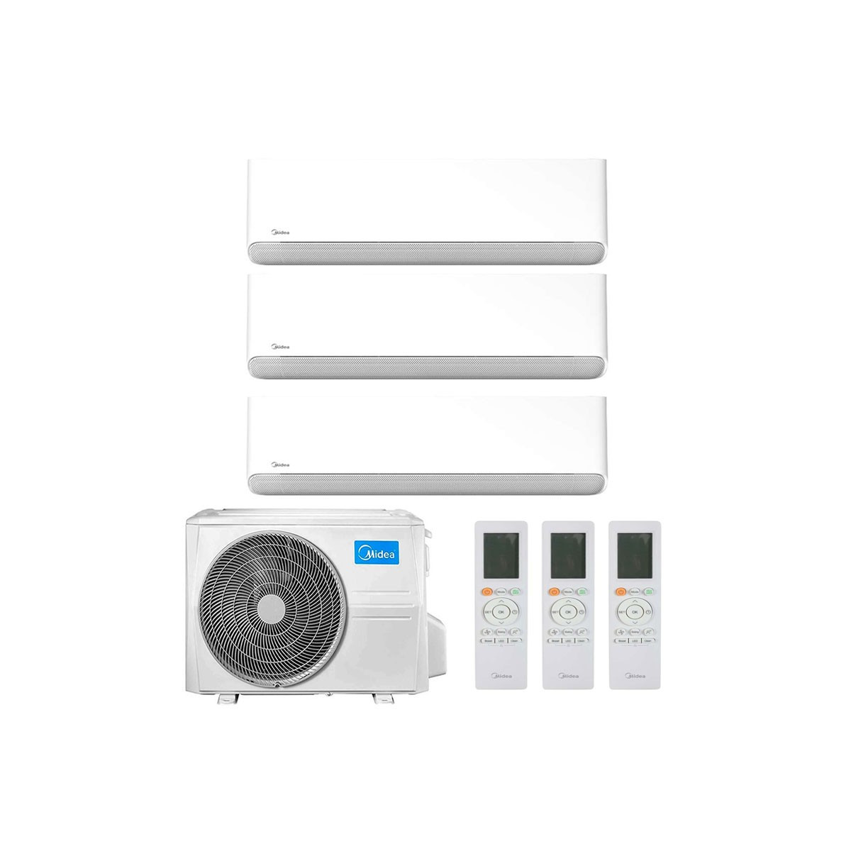 CONDIZIONATORE MIDEA BREEZELESS E TRIAL SPLIT 9000+9000+12000 BTU I...