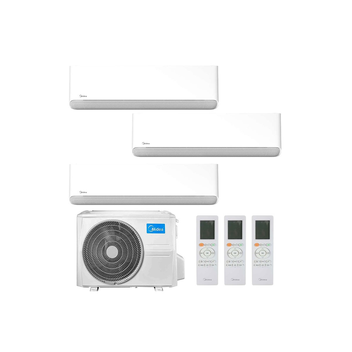 CONDIZIONATORE MIDEA BREEZELESS E TRIAL SPLIT 9000+9000+9000 BTU IN...