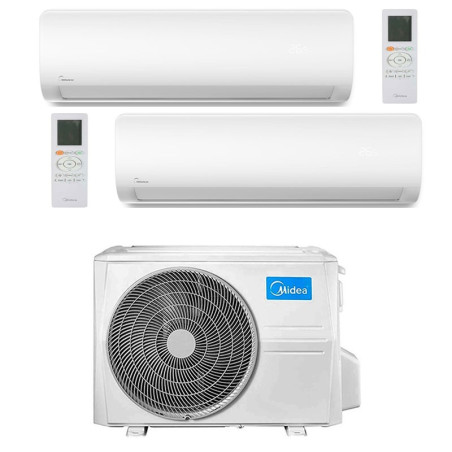 CONDIZIONATORE MIDEA EXTREME DUAL SPLIT 9000+12000 BTU INVERTER R32...