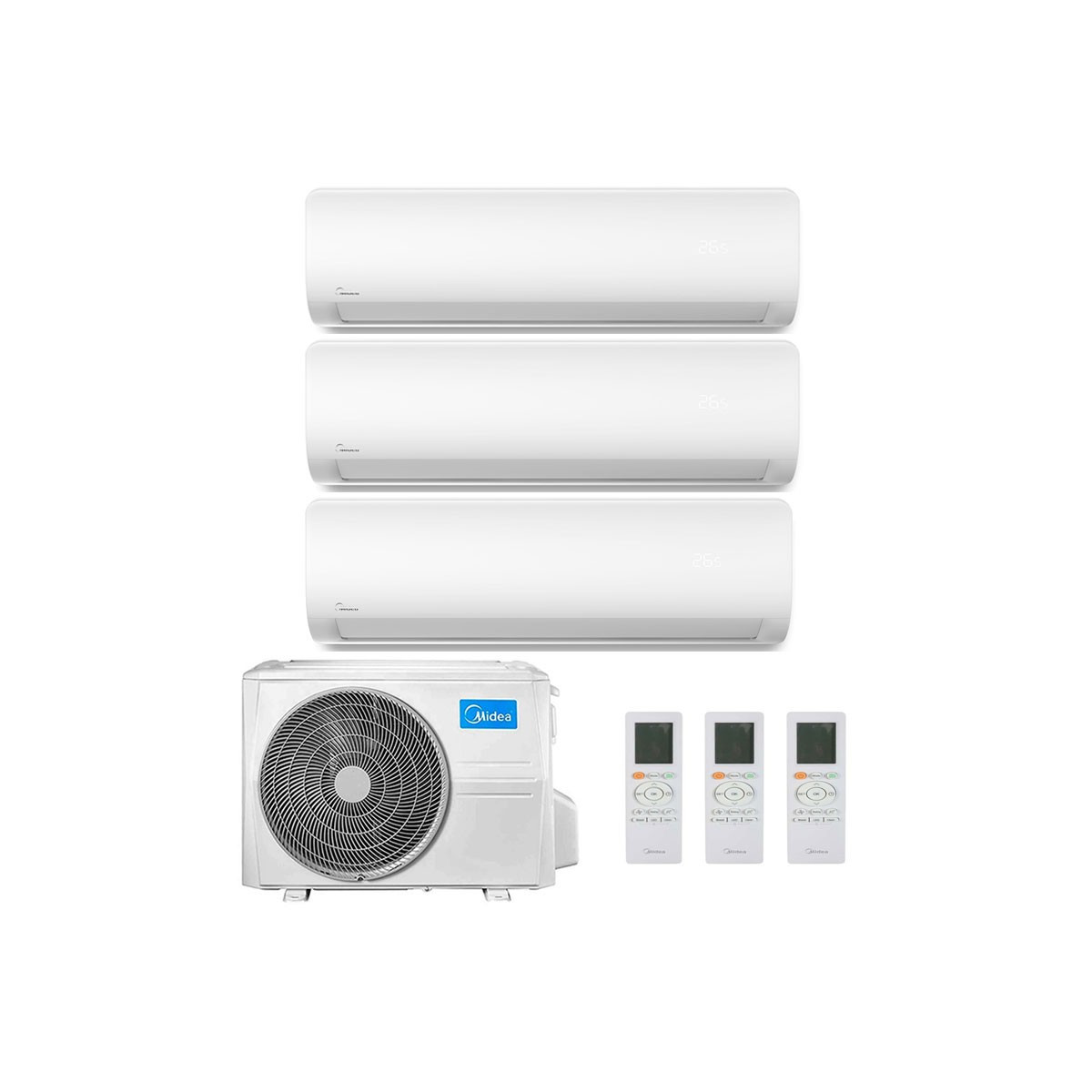 CONDIZIONATORE MIDEA EXTREME TRIAL SPLIT 9000+9000+9000 BTU INVERTE...