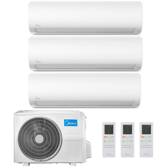 CONDIZIONATORE MIDEA EXTREME TRIAL SPLIT 9000+9000+12000 BTU INVERT...