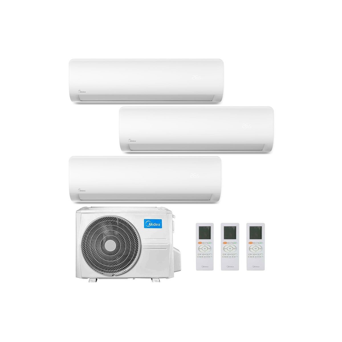 CONDIZIONATORE MIDEA EXTREME TRIAL SPLIT 9000+9000+9000 BTU INVERTE...