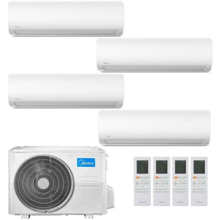 CONDIZIONATORE MIDEA EXTREME QUADRI SPLIT 9000+9000+9000+9000 BTU INVERTER R32 M4OB-36HFN8-Q A++ WIFI