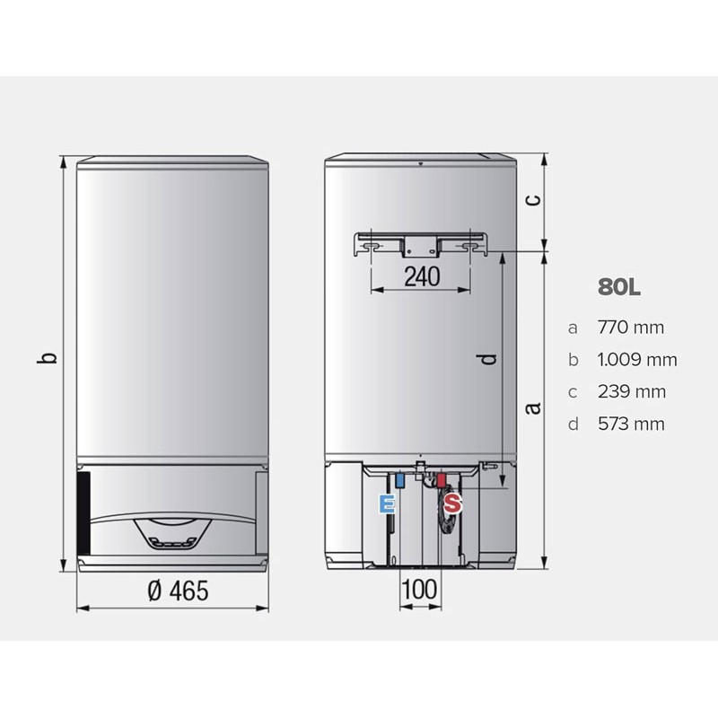 SCALDABAGNO ELETTRICO ARISTON LYDOS HYBRID A POMPA DI CALORE ACCUMULO 80 LT WIFI