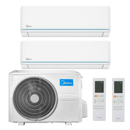 CONDIZIONATORE MIDEA EVOLUTION DUAL SPLIT 9000+9000 BTU INVERTER R3...