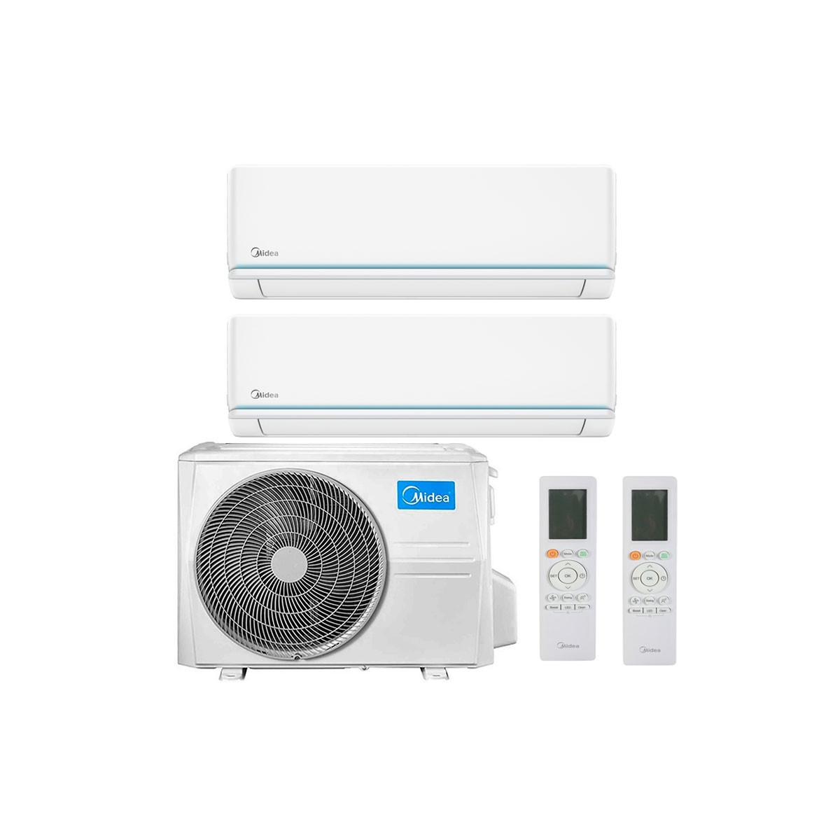 CONDIZIONATORE MIDEA EVOLUTION DUAL SPLIT 9000+9000 BTU INVERTER R3...