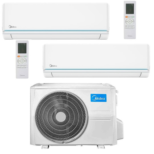 CONDIZIONATORE MIDEA EVOLUTION DUAL SPLIT 9000+12000 BTU INVERTER R...