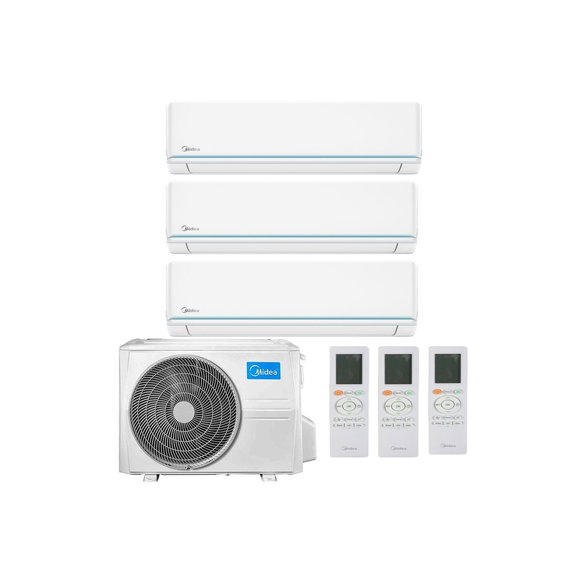 CONDIZIONATORE MIDEA EVOLUTION TRIAL SPLIT 9000+9000+9000 BTU INVER...