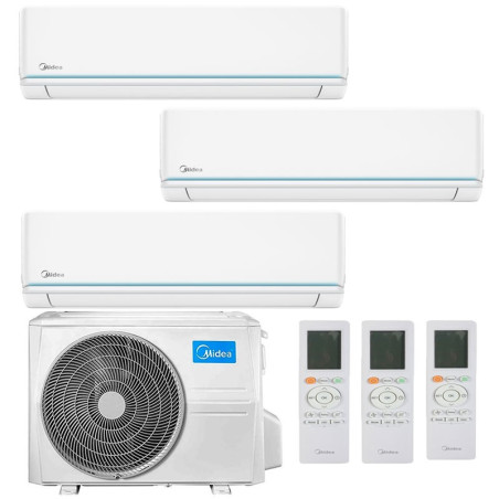 CONDIZIONATORE MIDEA EVOLUTION TRIAL SPLIT 9000+9000+9000 BTU INVER...