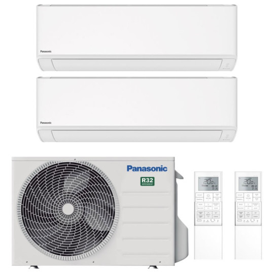 CONDIZIONATORE PANASONIC TZ DUAL SPLIT 7000+7000 BTU INVERTER R32 C...