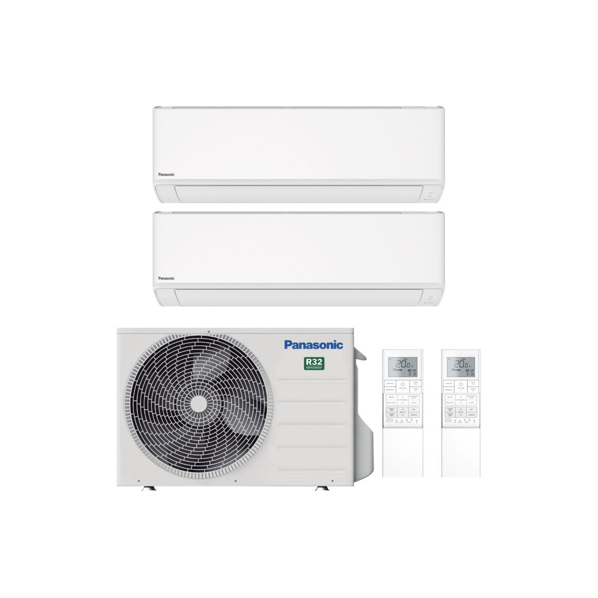 CONDIZIONATORE PANASONIC TZ DUAL SPLIT 7000+7000 BTU INVERTER R32 C...