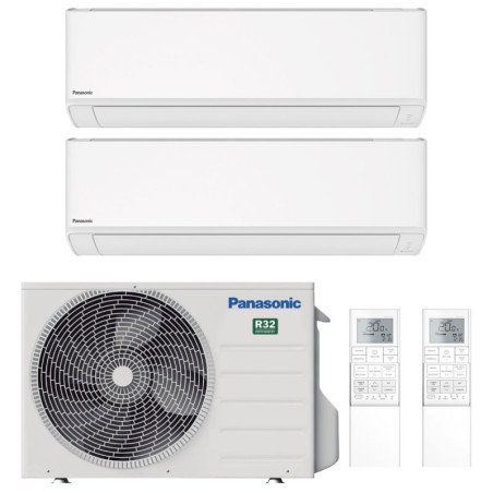 CONDIZIONATORE PANASONIC TZ DUAL SPLIT 7000+9000 BTU INVERTER R32 C...