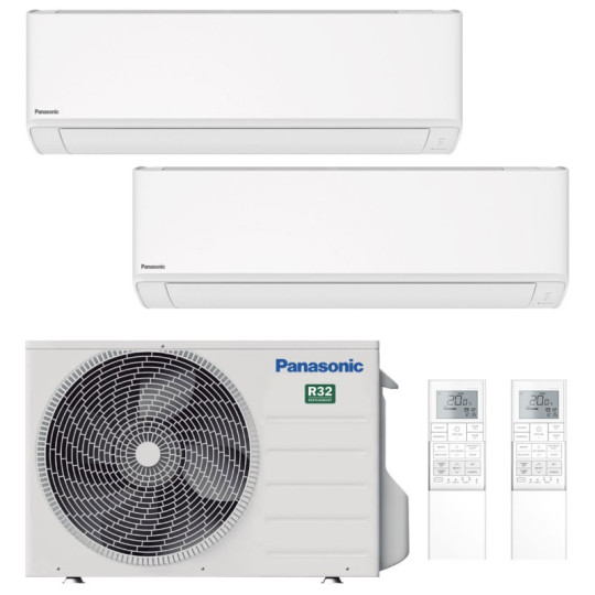 CONDIZIONATORE PANASONIC TZ DUAL SPLIT 9000+9000 BTU INVERTER R32 C...