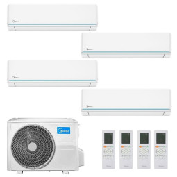 CONDIZIONATORE MIDEA EVOLUTION QUADRI SPLIT 9000+9000+9000+12000 BTU INVERTER R32 M4OE-28HFN8-Q A++ WIFI