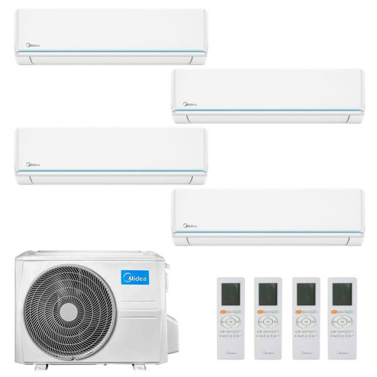 CONDIZIONATORE MIDEA EVOLUTION QUADRI SPLIT 9000+12000+12000+12000 BTU INVERTER R32 M4OB-36HFN8-Q A++ WIFI