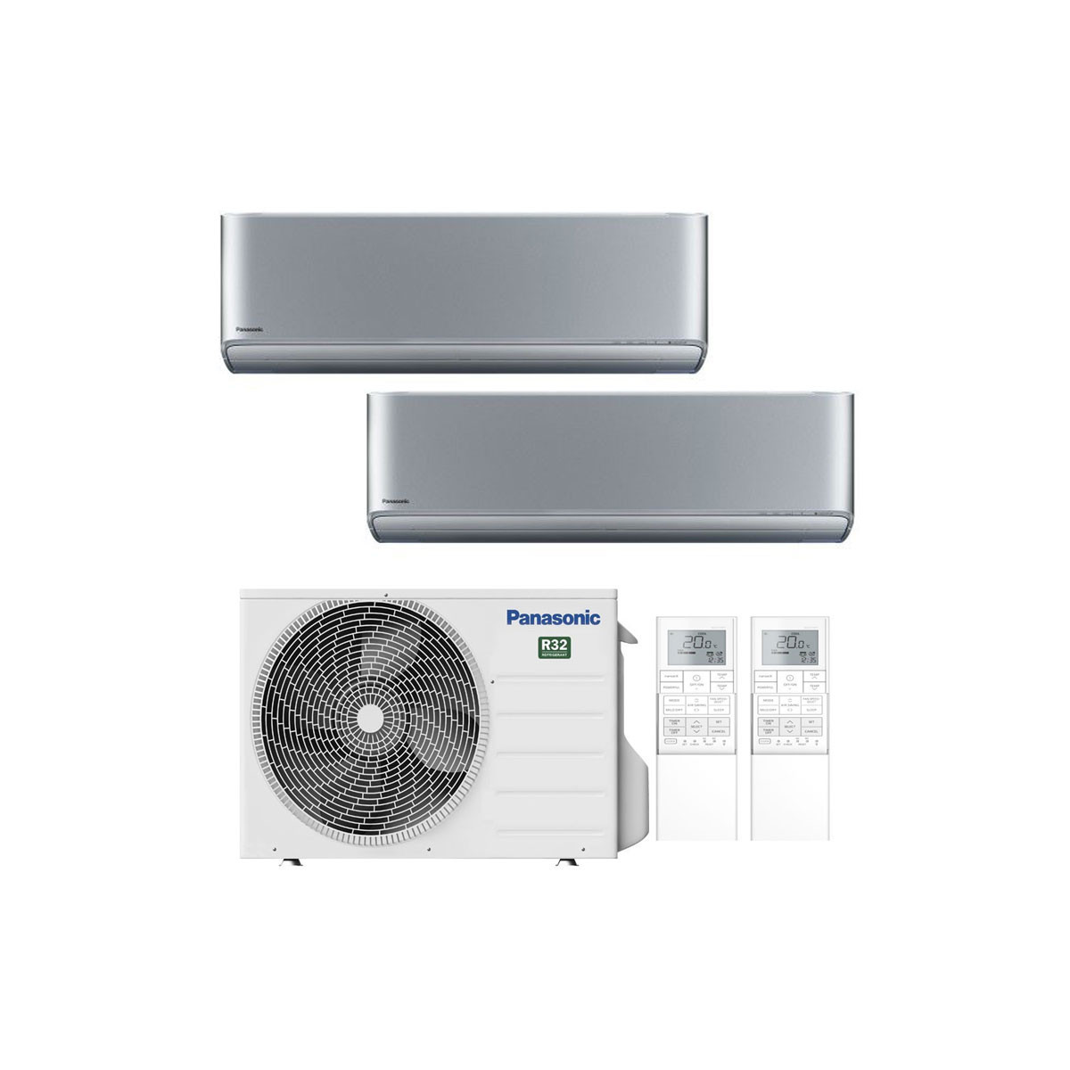 CONDIZIONATORE PANASONIC ETHEREA Z SILVER DUAL SPLIT 7000+7000 BTU ...