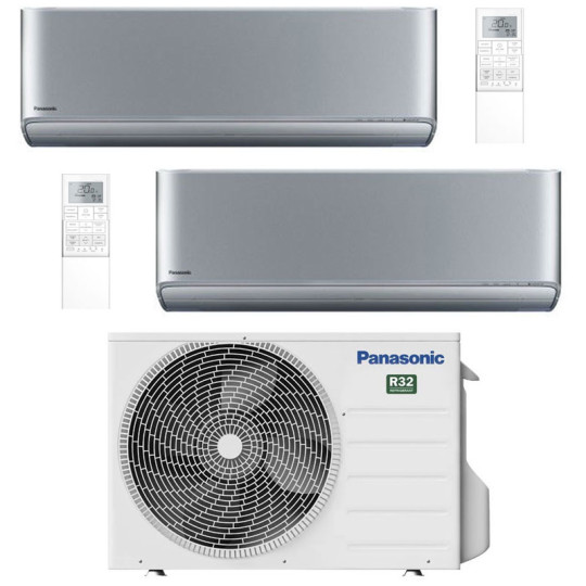 CONDIZIONATORE PANASONIC ETHEREA Z SILVER DUAL SPLIT 7000+12000 BTU...