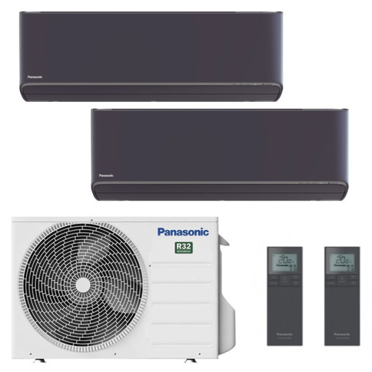 CONDIZIONATORE PANASONIC ETHEREA Z GRAFITE DUAL SPLIT 7000+7000 BTU...