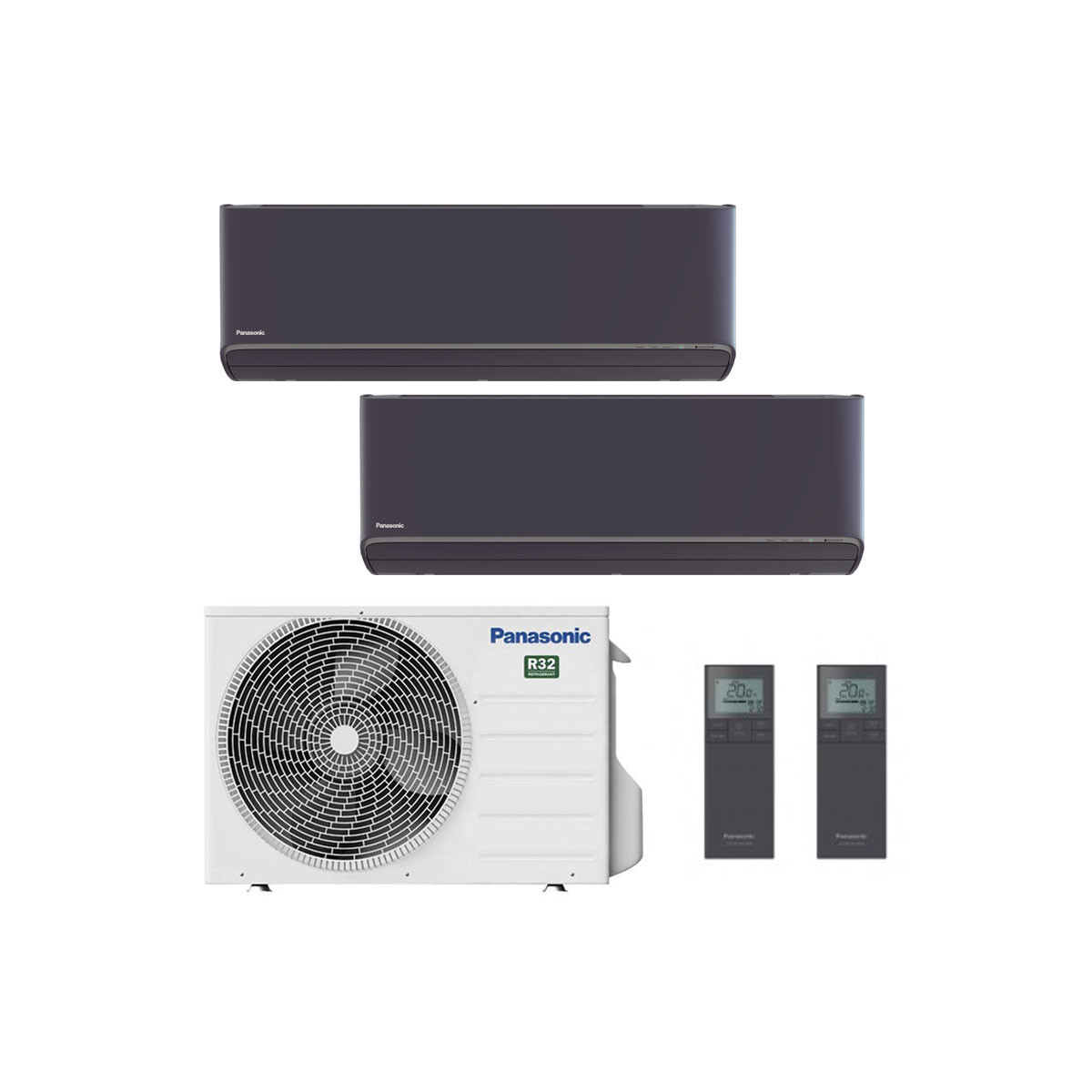 CONDIZIONATORE PANASONIC ETHEREA Z GRAFITE DUAL SPLIT 7000+7000 BTU...