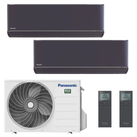 CONDIZIONATORE PANASONIC ETHEREA Z GRAFITE DUAL SPLIT 7000+9000 BTU...