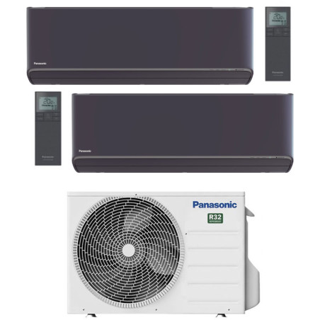 CONDIZIONATORE PANASONIC ETHEREA Z GRAFITE DUAL SPLIT 7000+9000 BTU...