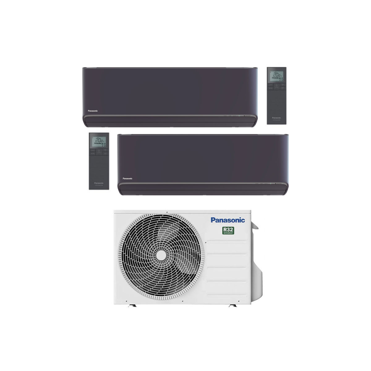 CONDIZIONATORE PANASONIC ETHEREA Z GRAFITE DUAL SPLIT 7000+9000 BTU...