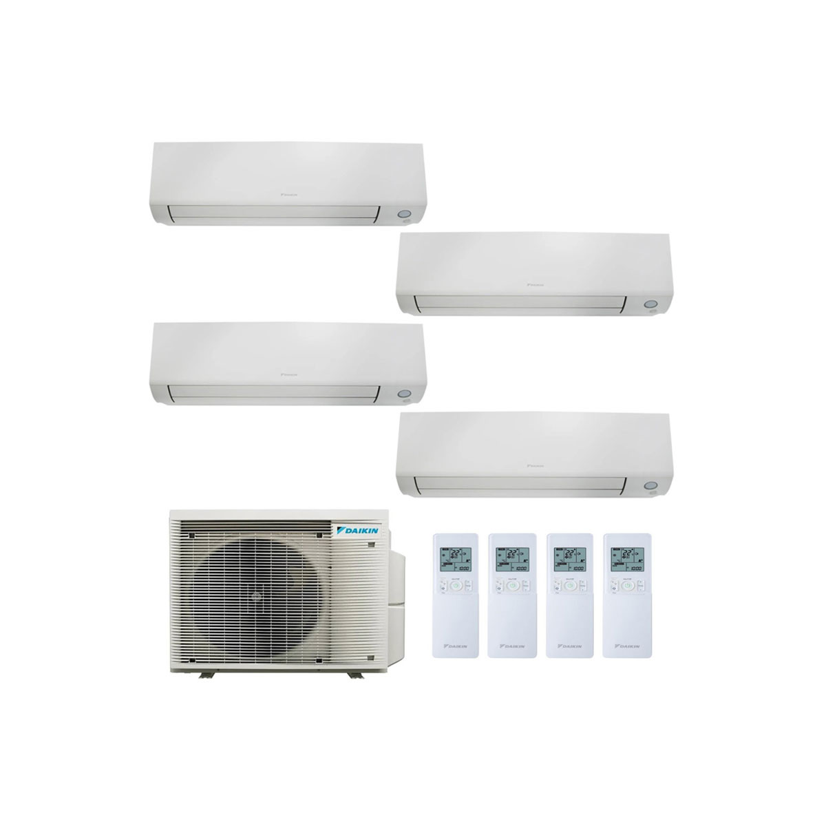 CONDIZIONATORE DAIKIN PERFERA ALL SEASONS QUADRI SPLIT 7000+7000+7000+12000 BTU INVERTER 4MXM80 A++ WIFI