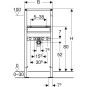 MODULO GEBERIT DUOFIX 111.432.00.2 PER LAVABO 112 CM IN ACCIAIO