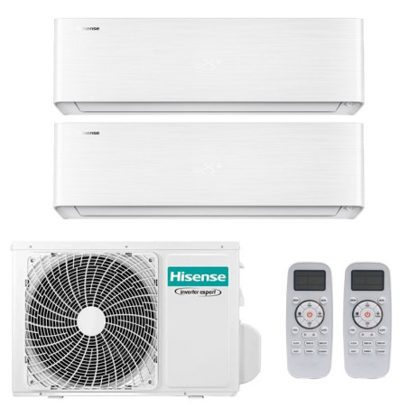 CONDIZIONATORE HISENSE PRO X DUAL SPLIT 9000+9000 BTU INVERTER R32 2AMW35U4RGC A++ WIFI