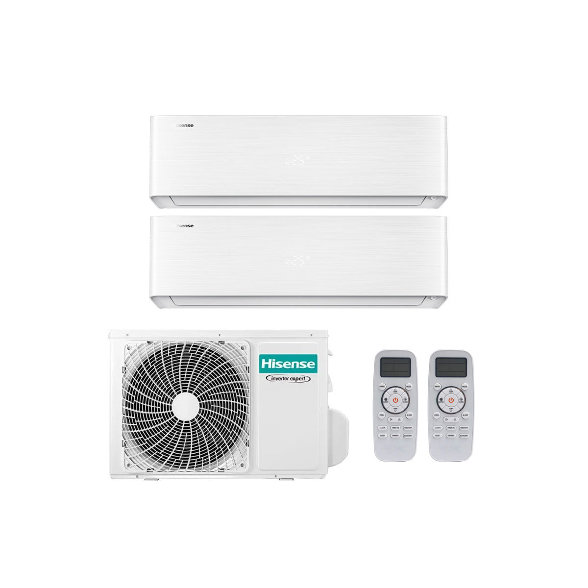 CONDIZIONATORE HISENSE PRO X DUAL SPLIT 12000+12000 BTU INVERTER R32 2AMW52U4RXC  A++ WIFI