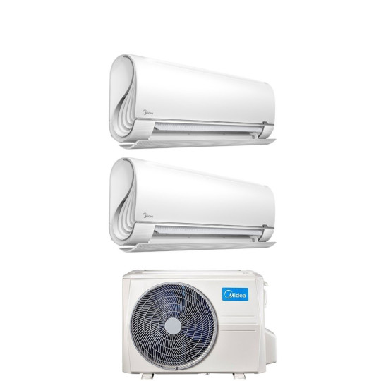 CONDIZIONATORE MIDEA BREEZELESS + DUAL SPLIT 12000+12000 BTU INVERT...