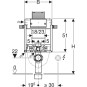 CASSETTA DA INCASSO GEBERIT COMBIFIX OMEGA 12 CM H 82 PER SANITARI SOSPESI